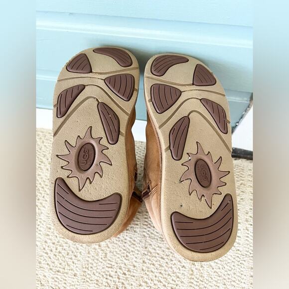 Ugg Australia Alber boots tall full zip brown suede sheepskin winter fall boot 9 - Picture 11 of 15